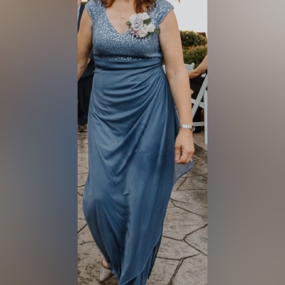Blue Mother of the Bride Dress